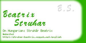 beatrix struhar business card